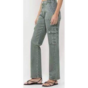 VERVET Stretch Cargo Pant Green Size 24